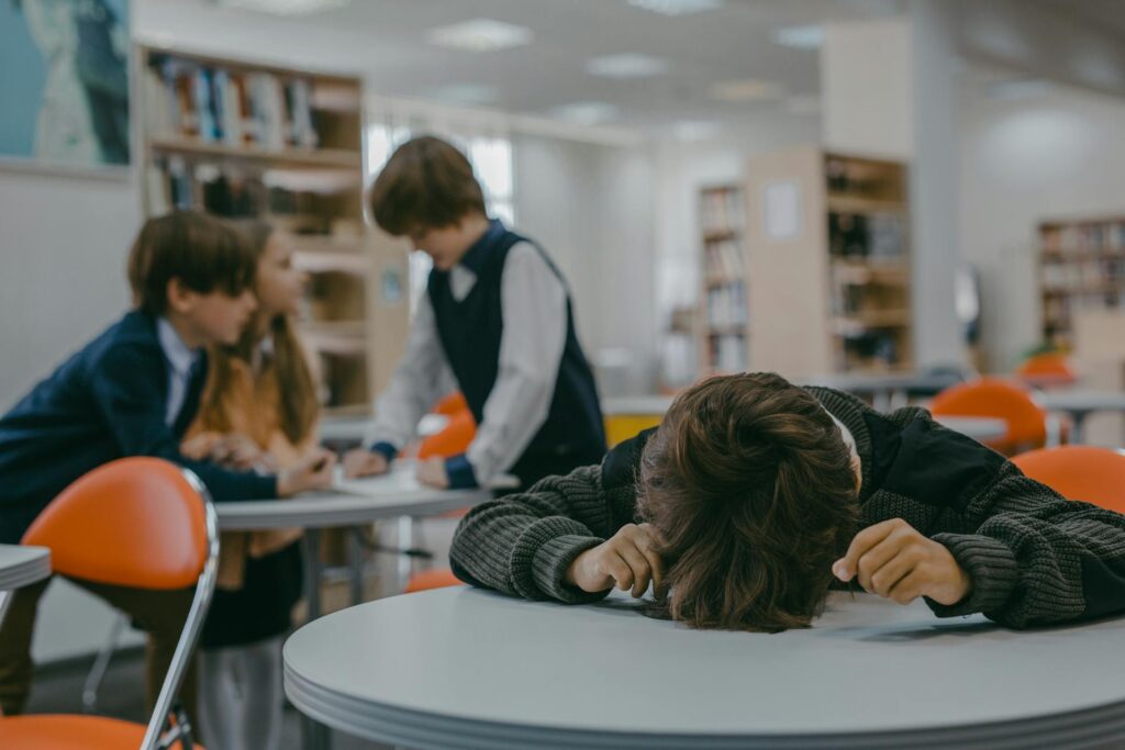 student fully frustrated 
