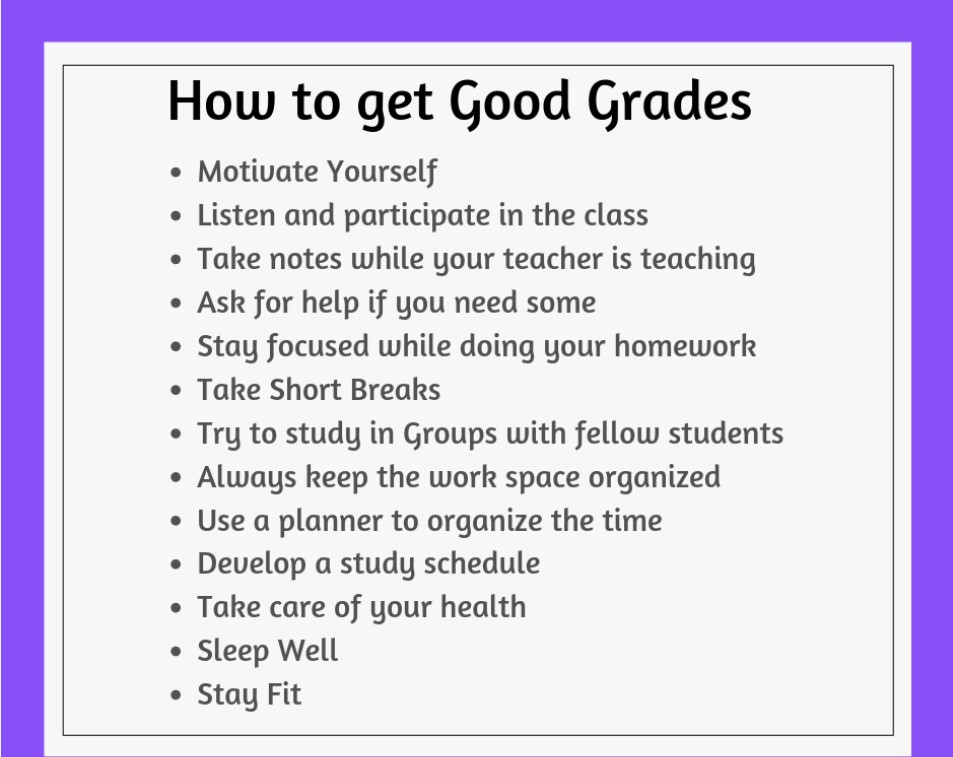how to get good grades 