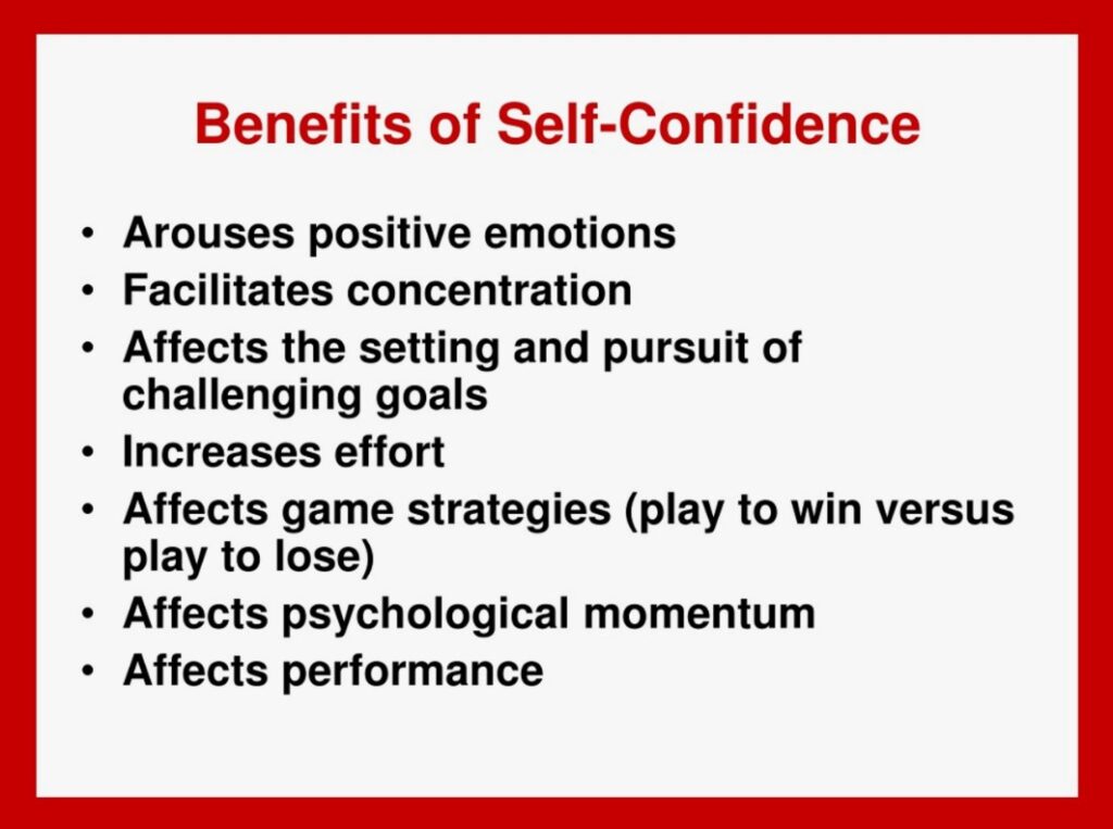 benefits of self-confidence
