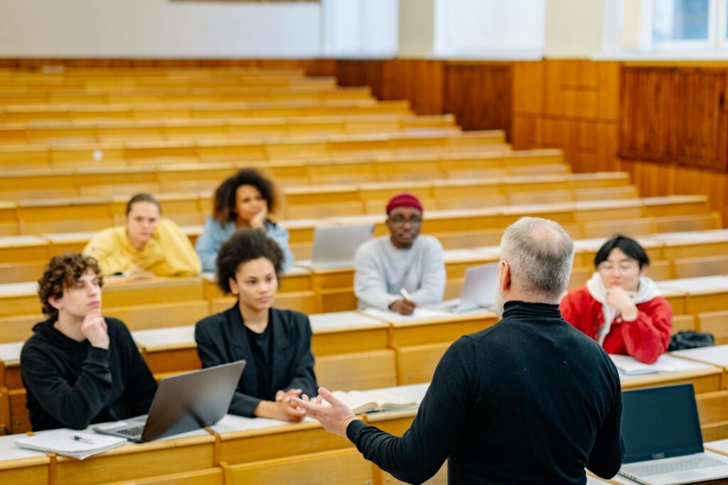 students in class with teacher